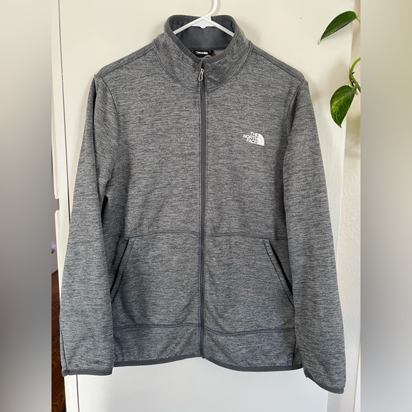 The North Face Women's Heather Grey Zip Fleece Jacket - Picture 2 of 7